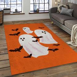 Halloween Style Pumpkin Autumn Retangle Carpet Area Rug Home Decor Halloween Gift HAL80