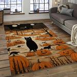 halloween style pumpkin autumn retangle carpet area rug home decor halloween gift dark room hal82