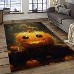 halloween style pumpkin autumn retangle carpet area rug home decor halloween gift dark room hal85