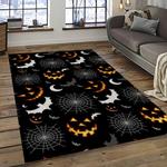halloween style pumpkin autumn retangle carpet area rug home decor halloween gift dark room hal9