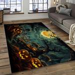 halloween style pumpkin autumn retangle carpet area rug home decor halloween gift dark room hal92