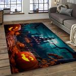 halloween style pumpkin autumn retangle carpet area rug home decor halloween gift dark room hal94