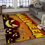 halloween style pumpkin autumn retangle carpet area rug home decor halloween gift dark room hal95