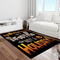 halloween style pumpkin autumn retangle carpet area rug home decor halloween gift light room hal21