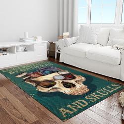 halloween style pumpkin autumn retangle carpet area rug home decor halloween gift light room hal22