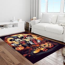 halloween style pumpkin autumn retangle carpet area rug home decor halloween gift light room hal27