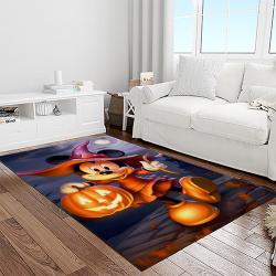 halloween style pumpkin autumn retangle carpet area rug home decor halloween gift light room hal29