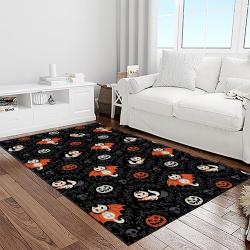 halloween style pumpkin autumn retangle carpet area rug home decor halloween gift light room hal5