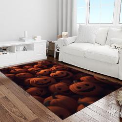 halloween style pumpkin autumn retangle carpet area rug home decor halloween gift light room hal84