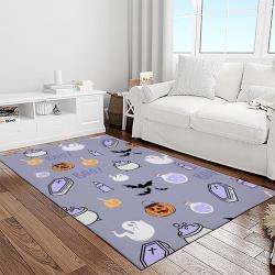 halloween style pumpkin autumn retangle carpet area rug home decor halloween gift light room hal90