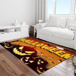 halloween style pumpkin autumn retangle carpet area rug home decor halloween gift light room hal95