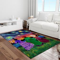hocus pocus supernatural comedy film movie carpet area rug home decor halloween gift best present for friends light room hps26