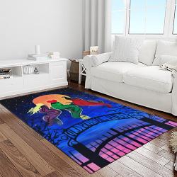 hocus pocus supernatural comedy film movie carpet area rug home decor halloween gift best present for friends light room hps30