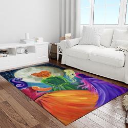 hocus pocus supernatural comedy film movie carpet area rug home decor halloween gift best present for friends light room hps31