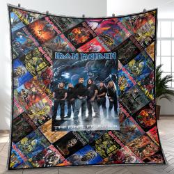Iron Maiden Heavy Mental Music Band Quilt Blanket Fleece Blanket Amazing Gift For Fans Room Decor IM8