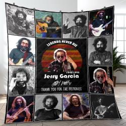Jerry Garcia Greatful Dead Musician Quilt Blanket Fleece Blanket Amazing Gift For Fans Room Decor JG2