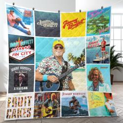 Jimmy Buffett Tropical Rock Singer Musician Quilt Blanket Fleece Blanket Amazing Gift For Fans Room Decor JB2