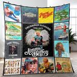 jimmy buffett tropical rock singer musician quilt blanket fleece blanket amazing gift for fans room decor jb4
