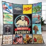 jimmy buffett tropical rock singer musician quilt blanket fleece blanket amazing gift for fans room decor jb5