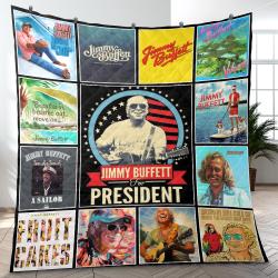Jimmy Buffett Tropical Rock Singer Musician Quilt Blanket Fleece Blanket Amazing Gift For Fans Room Decor JB5