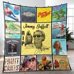 jimmy buffett tropical rock singer musician quilt blanket fleece blanket amazing gift for fans room decor jb8