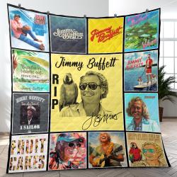 Jimmy Buffett Tropical Rock Singer Musician Quilt Blanket Fleece Blanket Amazing Gift For Fans Room Decor JB8
