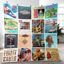 Jimmy Buffett Tropical Rock Singer Musician Quilt Blanket Fleece Blanket Amazing Gift For Fans Room Decor JB9