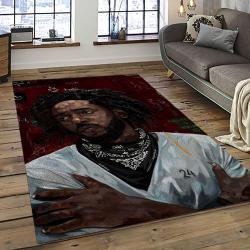 Kendrick Lamar Rapper Hiphop Music Retangle Carpet Area Rug Home Decor Best Gift For Fan And Friends KL16
