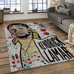 Kendrick Lamar Rapper Hiphop Music Retangle Carpet Area Rug Home Decor Best Gift For Fan And Friends KL4