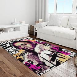 kendrick lamar rapper hiphop music retangle carpet area rug home decor best gift for fan and friends light room kl15