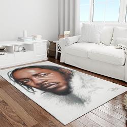 kendrick lamar rapper hiphop music retangle carpet area rug home decor best gift for fan and friends light room kl19