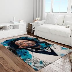 kendrick lamar rapper hiphop music retangle carpet area rug home decor best gift for fan and friends light room kl20