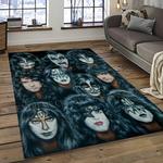 kiss rock band music retangle carpet area rug home decor best gift for fan and friends dark room as14