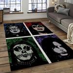 kiss rock band music retangle carpet area rug home decor best gift for fan and friends dark room as17