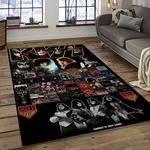 kiss rock band music retangle carpet area rug home decor best gift for fan and friends dark room as22