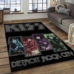 kiss rock band music retangle carpet area rug home decor best gift for fan and friends dark room as24