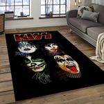 kiss rock band music retangle carpet area rug home decor best gift for fan and friends dark room as29