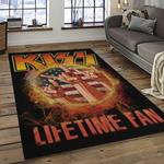 kiss rock band music retangle carpet area rug home decor best gift for fan and friends dark room as31