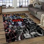 kiss rock band music retangle carpet area rug home decor best gift for fan and friends dark room as38