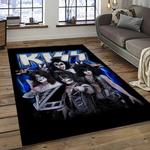 kiss rock band music retangle carpet area rug home decor best gift for fan and friends dark room as42