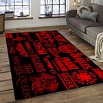 kiss rock band music retangle carpet area rug home decor best gift for fan and friends dark room as49