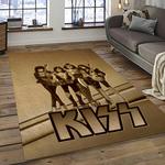 kiss rock band music retangle carpet area rug home decor best gift for fan and friends dark room as51