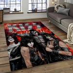 kiss rock band music retangle carpet area rug home decor best gift for fan and friends dark room as62