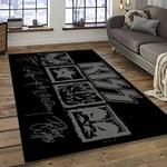 kiss rock band music retangle carpet area rug home decor best gift for fan and friends dark room as70