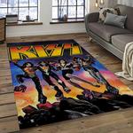 kiss rock band music retangle carpet area rug home decor best gift for fan and friends dark room as75