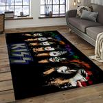 kiss rock band music retangle carpet area rug home decor best gift for fan and friends dark room as81