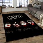 kiss rock band music retangle carpet area rug home decor best gift for fan and friends dark room as90