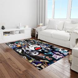 kiss rock band music retangle carpet area rug home decor best gift for fan and friends light room as13