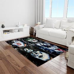 kiss rock band music retangle carpet area rug home decor best gift for fan and friends light room as15
