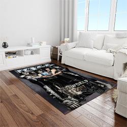kiss rock band music retangle carpet area rug home decor best gift for fan and friends light room as21